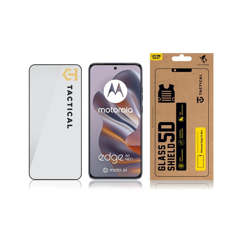 Tactical Glass Shield 5D üveg a Motorola Edge 50 Neo fekete készülékhez