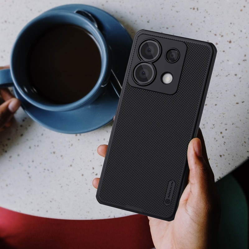 Nillkin Super Frosted PRO hátlap a Xiaomi Redmi Note 13 Pro 5G/Poco X6 5G számára Fekete