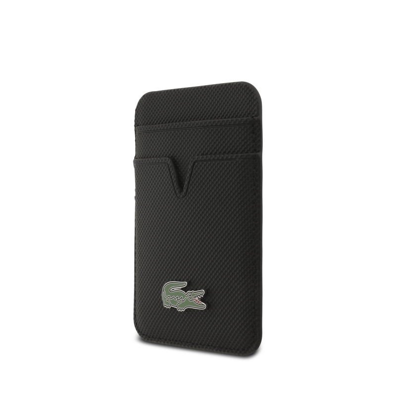 Lacoste Iconic Petit Pique MagSafe MagSafe hátlap + pénztárca iPhone Air készülékhez Fekete
