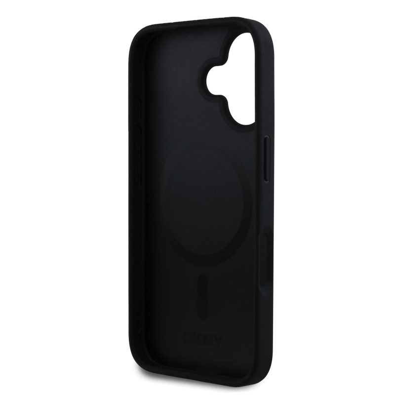 DKNY PU bőr Crosswalk mintás Magsafe hátlap iPhone 16-hoz Elefántcsont elefántcsont