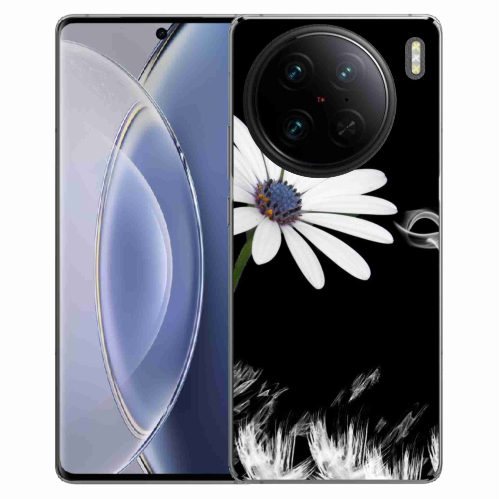 Zselés borítás mmCase a Vivo X90 Pro-hoz - fehér virág