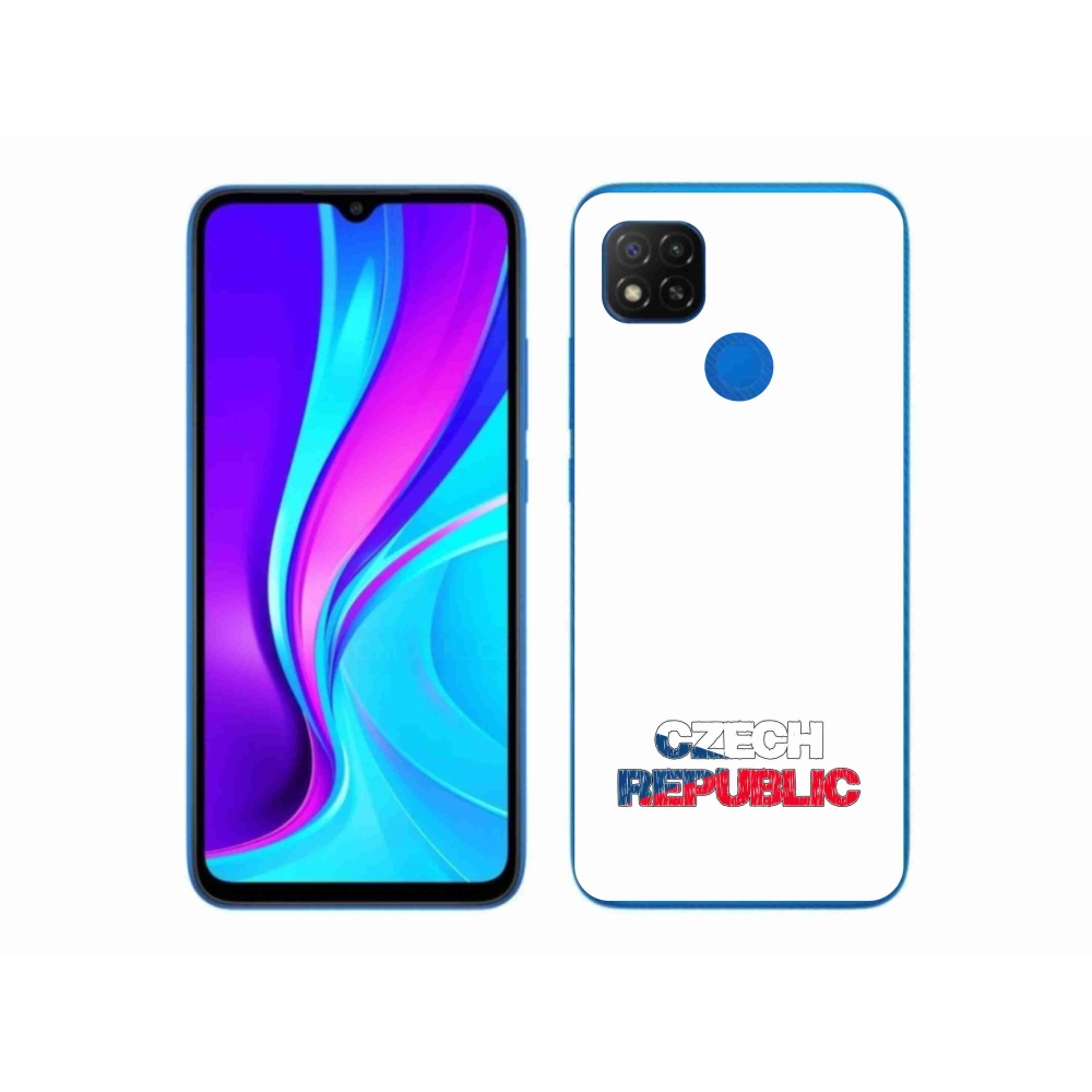 Gél borítás mmCase a Xiaomi Redmi 9C - Csehország fehér háttérrel