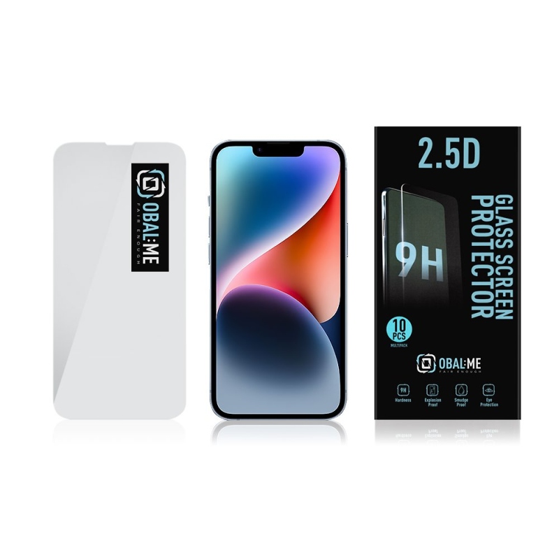CSOMAG:ME Multipack 2.5D edzett üveg Apple iPhone 13/13 Pro/14 átlátszó (10db)