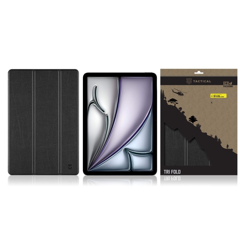 Tactical Book Tri Fold tok iPad Air 11 2024/Air 5 2022/Air 4 2020 Fekete