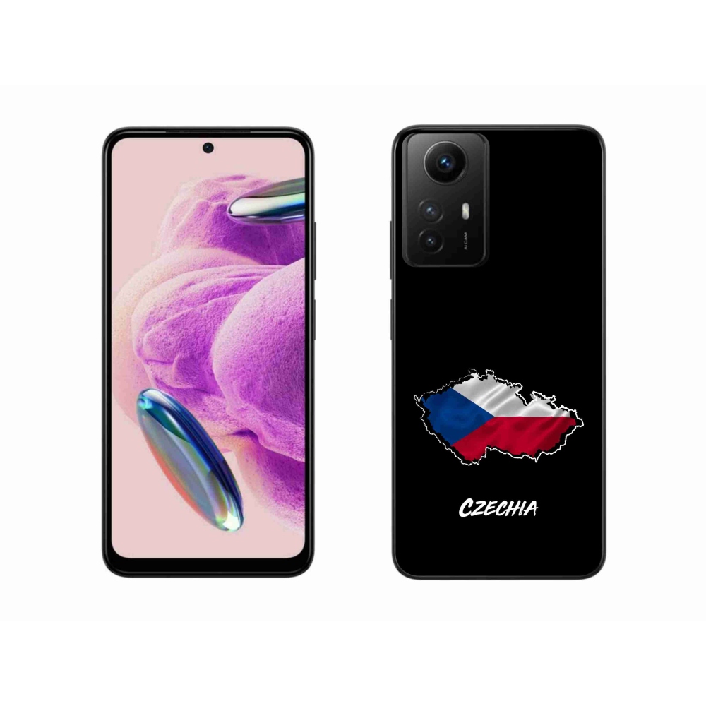 Gél borítás mmCase a Xiaomi Redmi Note 12S-hez - Csehország fekete háttérrel
