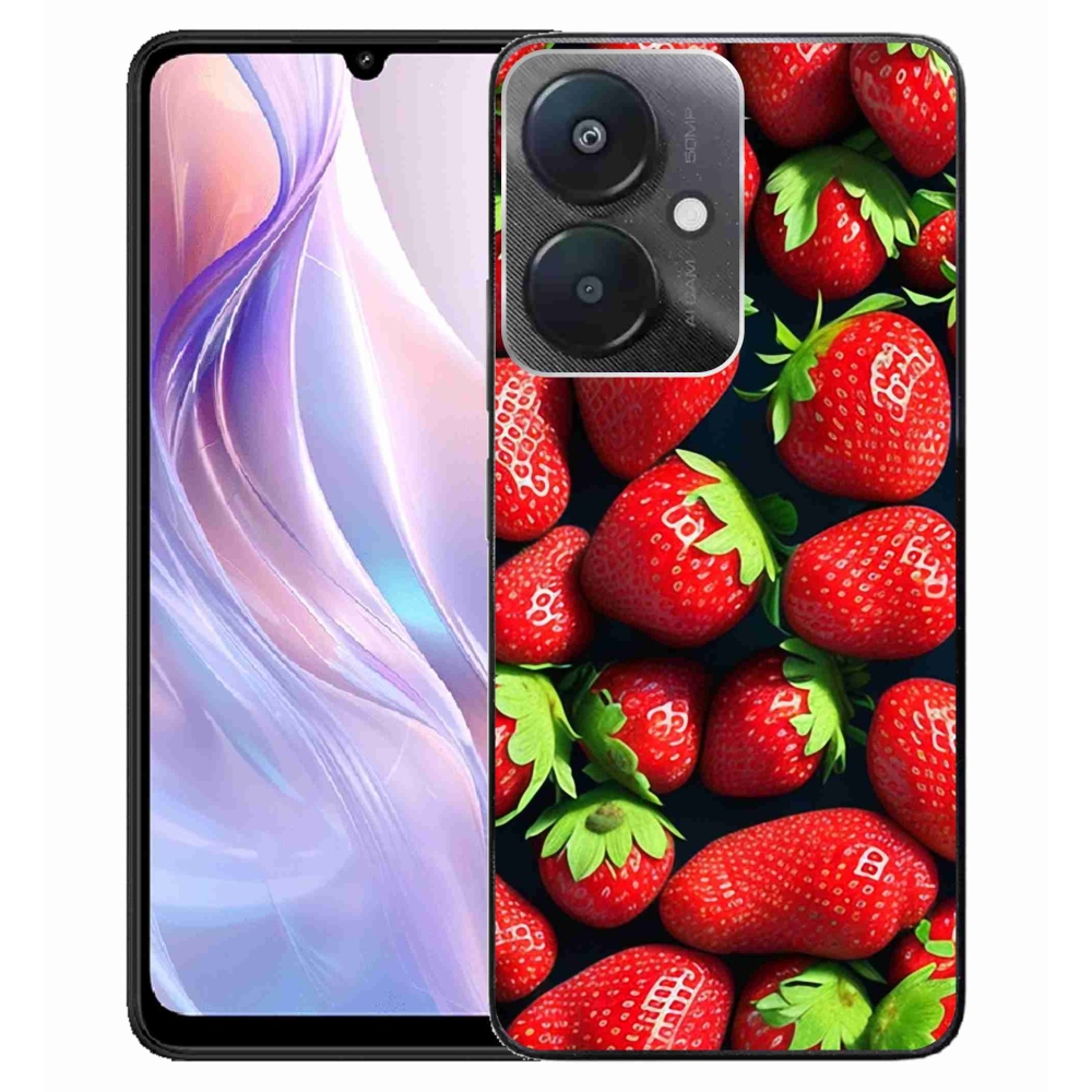 Gél borítás mmCase a Xiaomi Redmi 13C 5G számára - eper