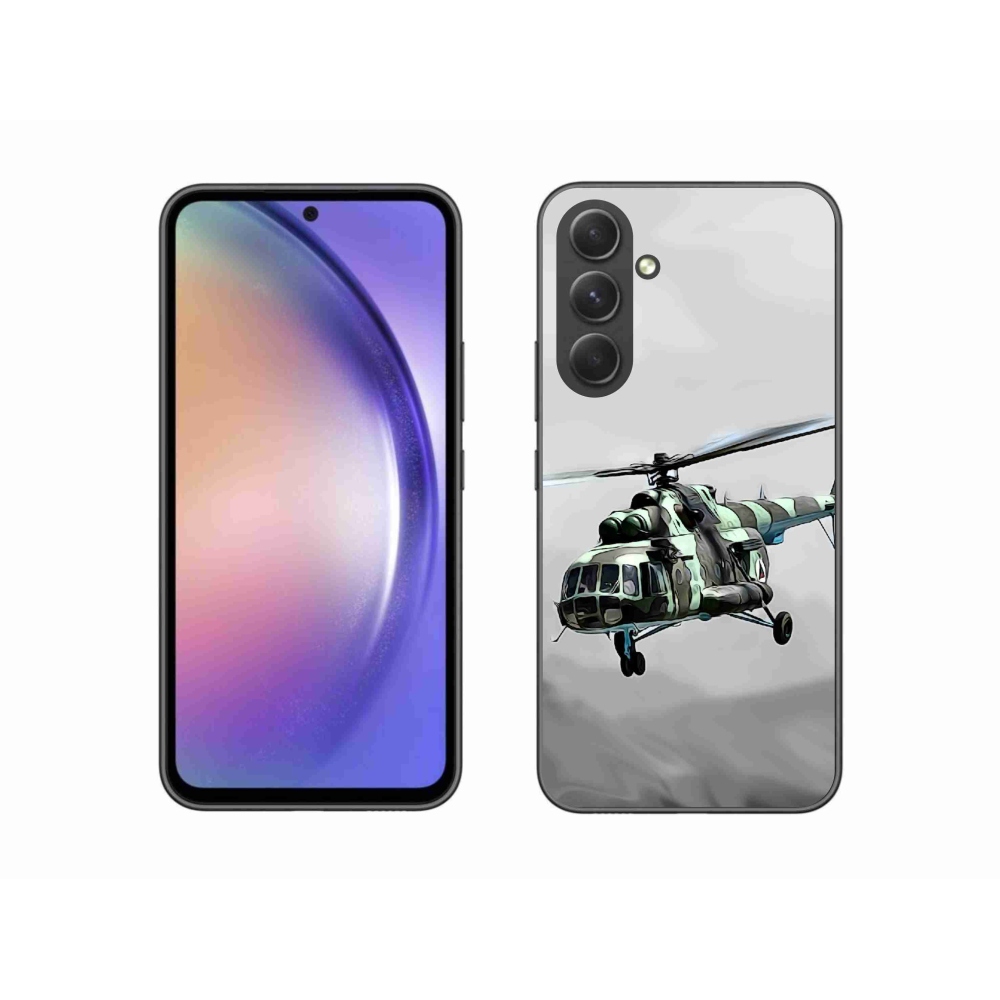 Zselés borítás mmCase Samsung Galaxy A54 5G - katonai helikopterhez