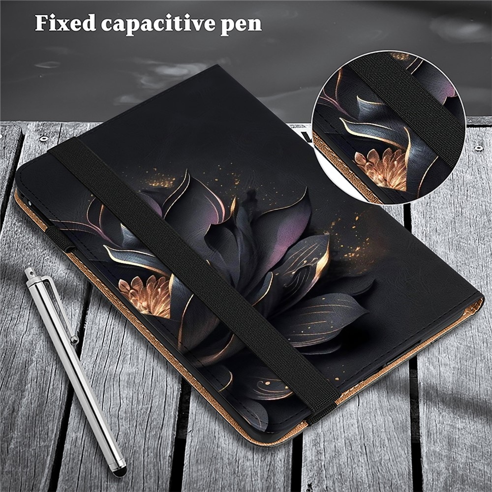 Patts záró tablet tok Xiaomi Redmi Pad SE 8.7 - fekete virág