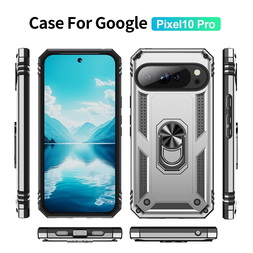 Gyűrűálló borítás a Google Pixel 10 Pro/Pixel 10 készülékhez - ezüst színű