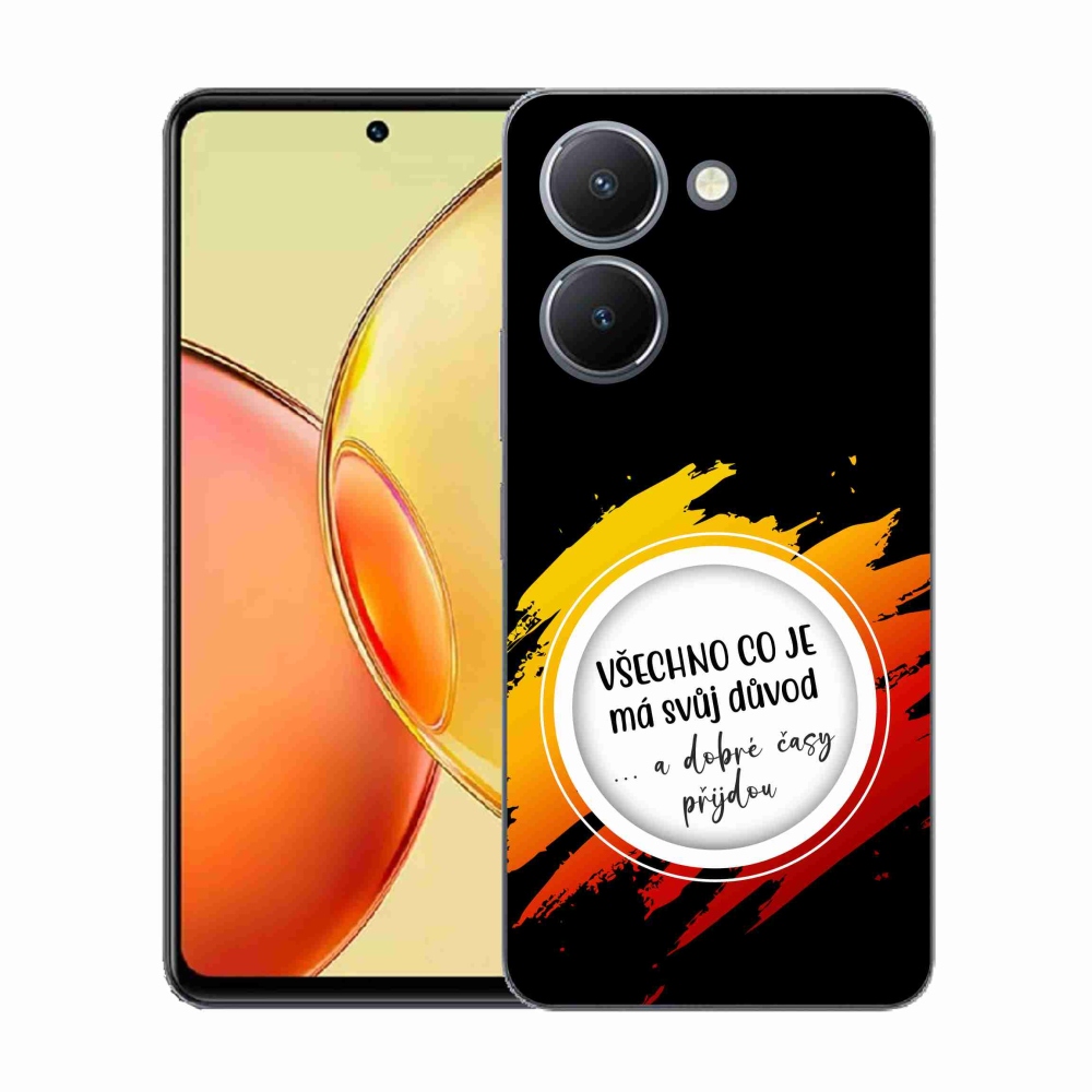 Gél borítás mmCase a Vivo Y36-on - idézet 3 fekete háttér