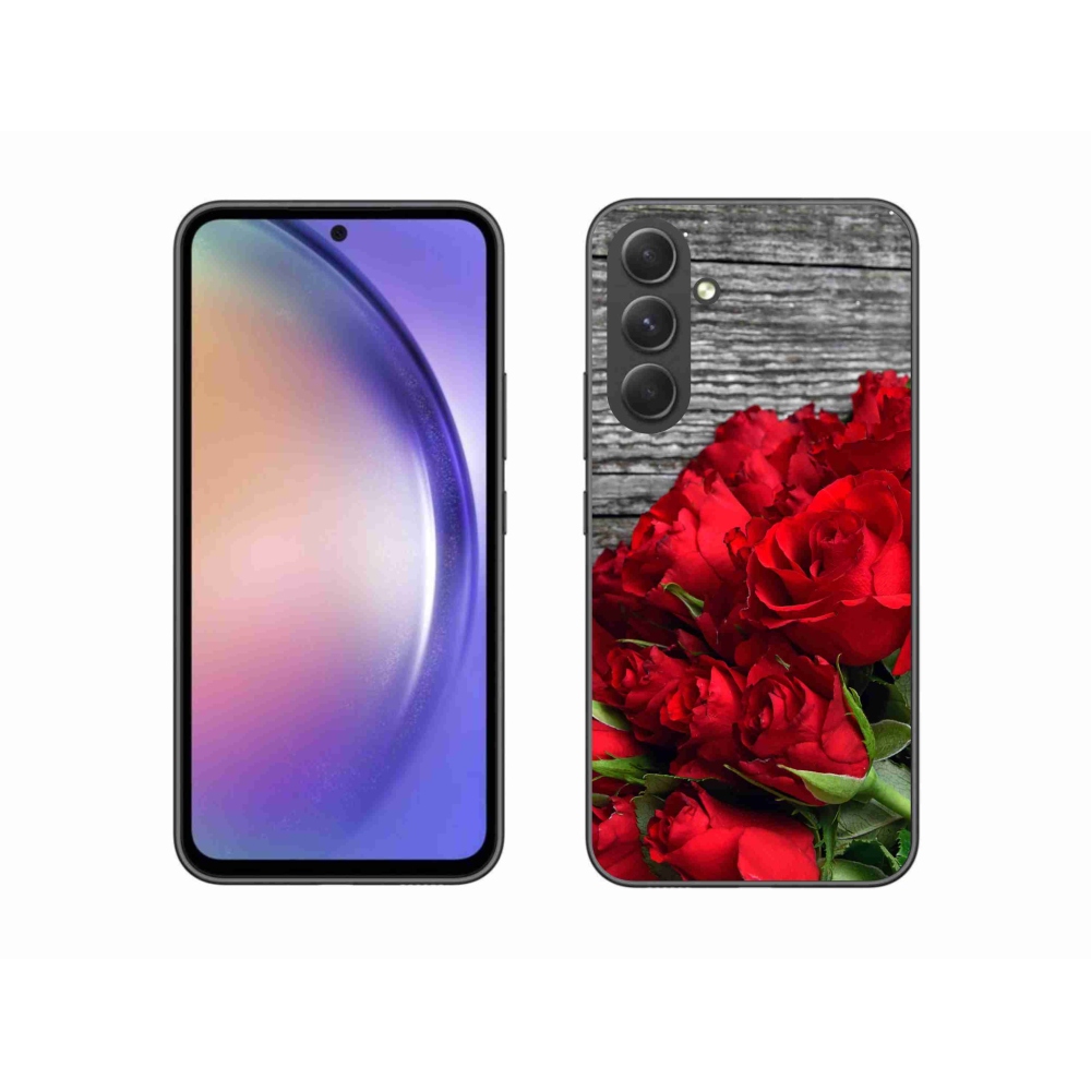 Gél védőhuzat mmCase Samsung Galaxy A54 5G - piros rózsa