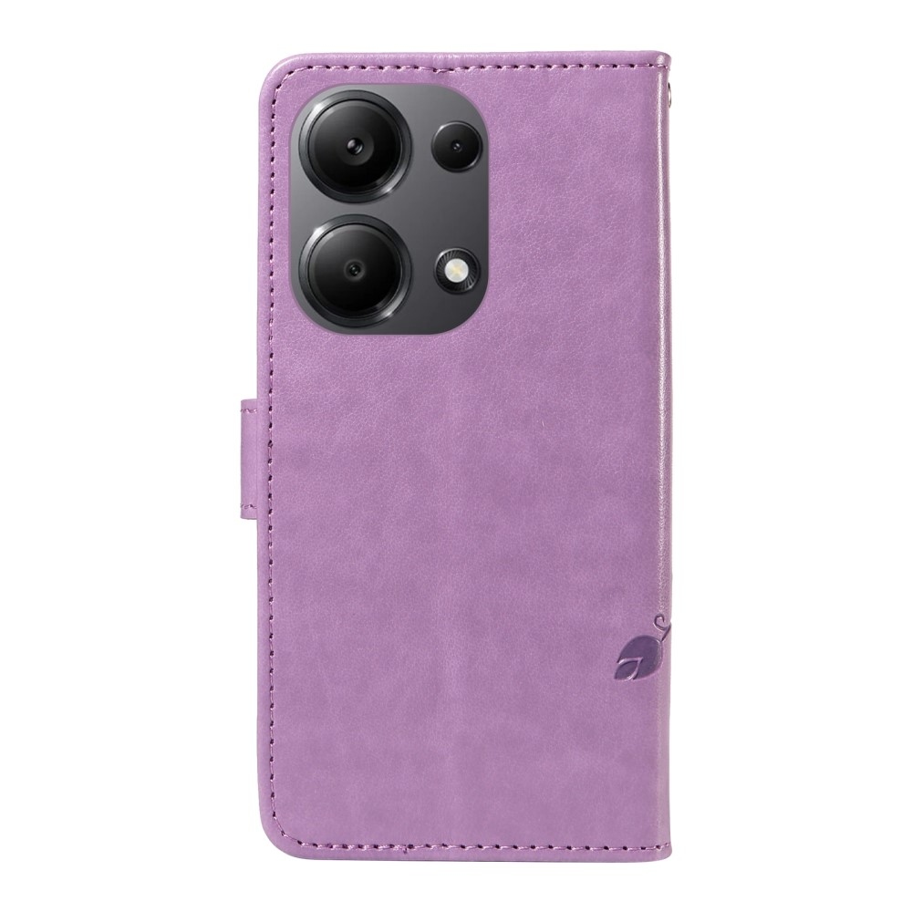 Virágok könyv tok Xiaomi Redmi Note 13 Pro 4G/Poco M6 Pro - lila