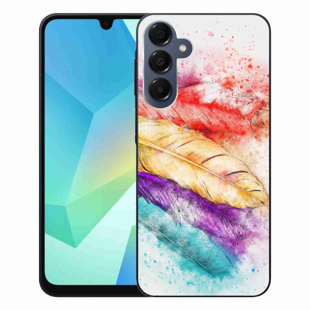Zselés borítás mmCase Samsung Galaxy A16 4G/5G készülékhez - színes tollakkal