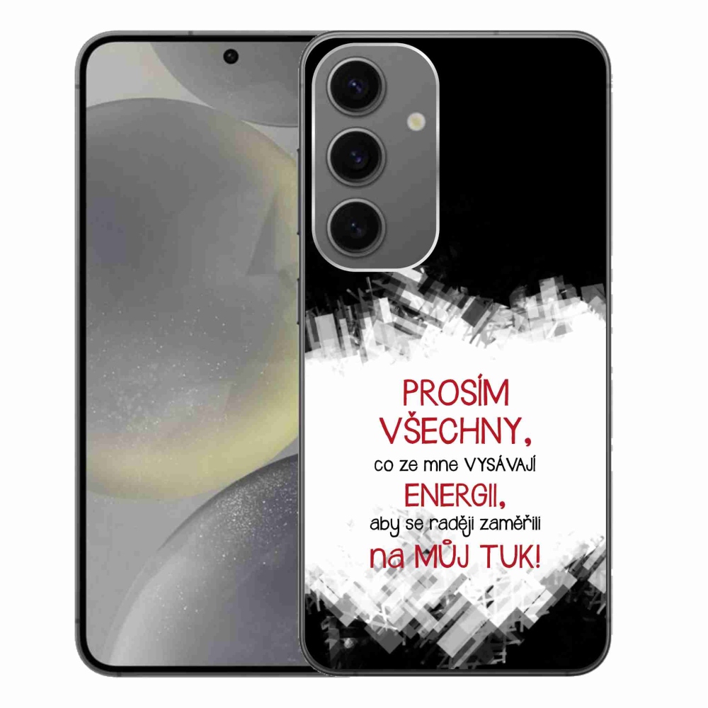 Gél borító mmCase Samsung Galaxy S24+ - vicces szöveg 1 piros