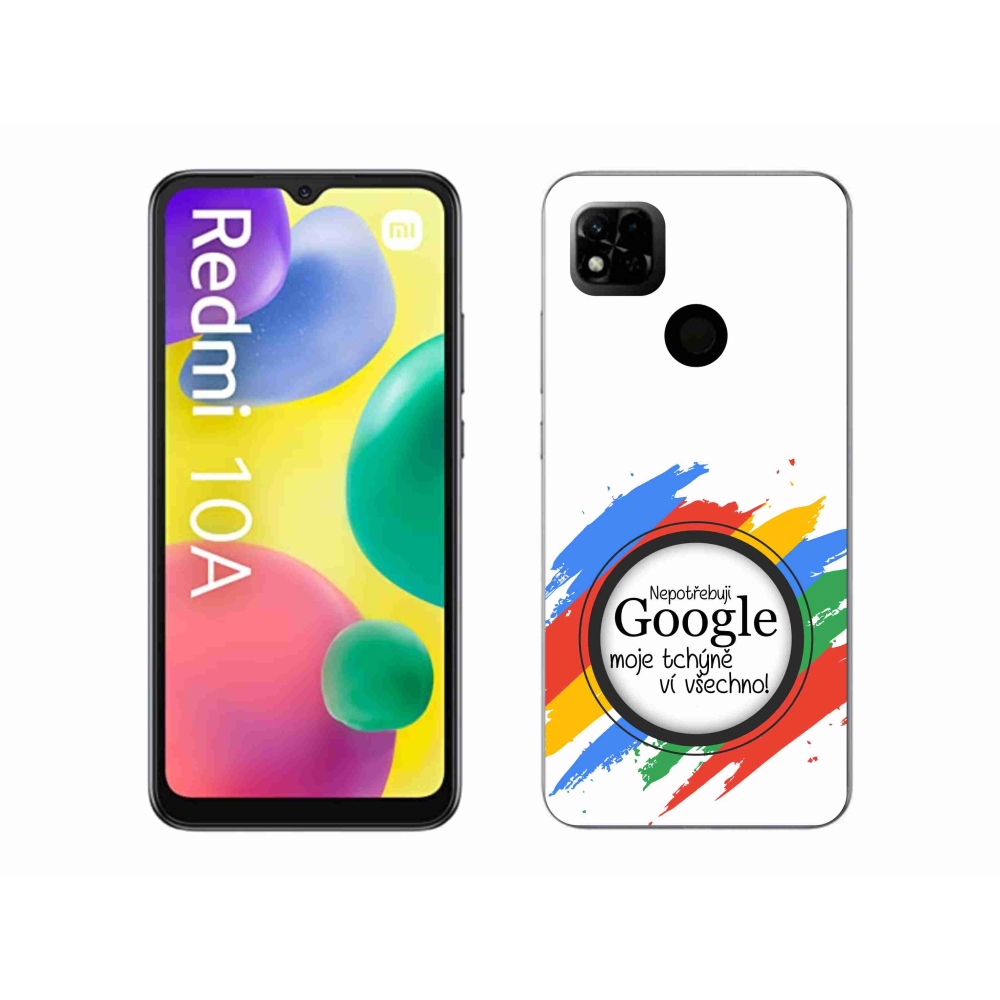 Gél borító mmCase a Xiaomi Redmi 10A - anyós mindent tud fehér háttérrel