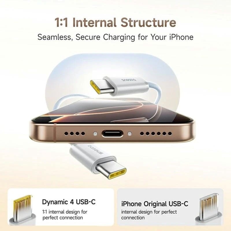 Baseus Dynamic 4 Pro sorozatú USB-C adatkábel - USB-C 100W 1m Galaxy kék