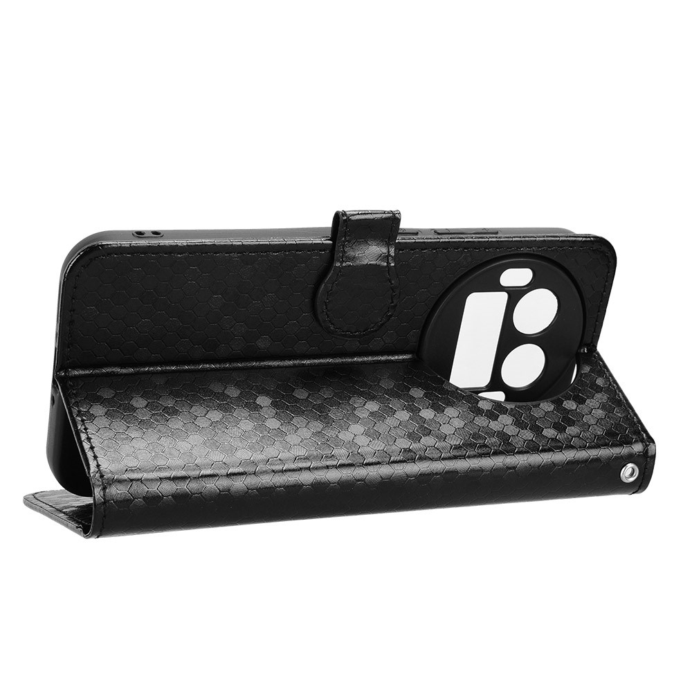 Pöttyös könyvtáska Realme GT 8 Pro 5G-hez - fekete