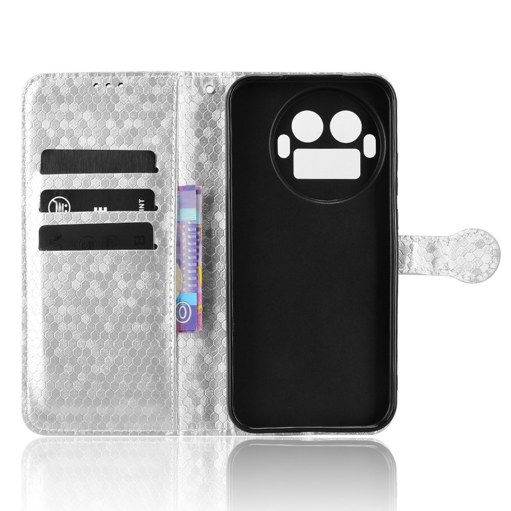 Dot könyvtáska a Realme GT 8 Pro 5G készülékhez - ezüst színű