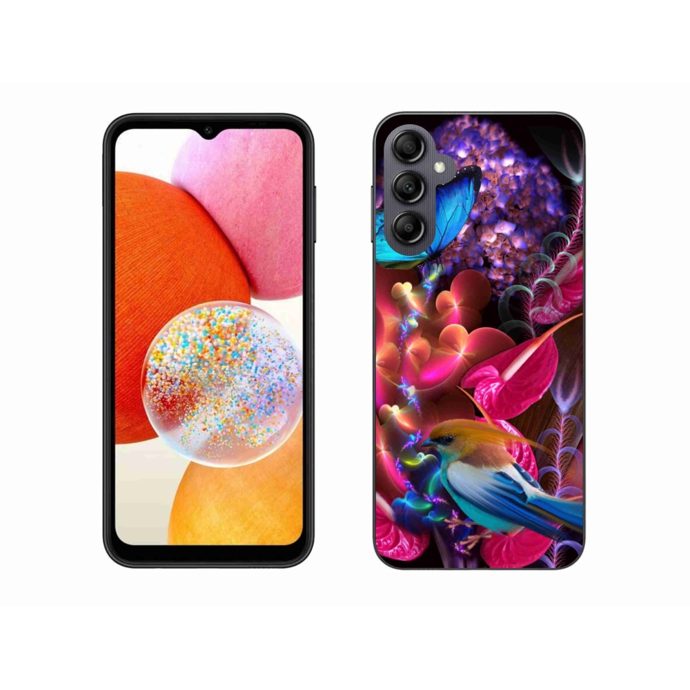 Zselés borítás mmCase Samsung Galaxy A14 4G/5G - színes virágok