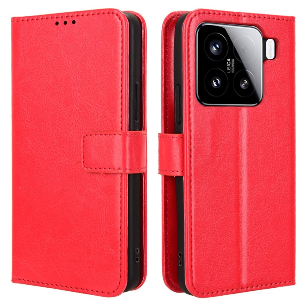 Őrült könyv tok Xiaomi 15 Pro-hoz - piros