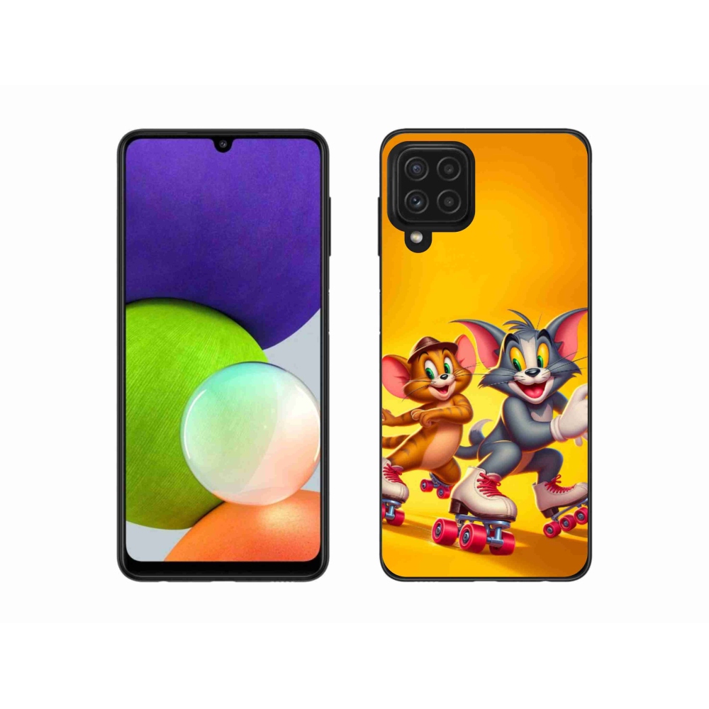 Gél védőhuzat mmCase Samsung Galaxy A22 4G - tom and jerry