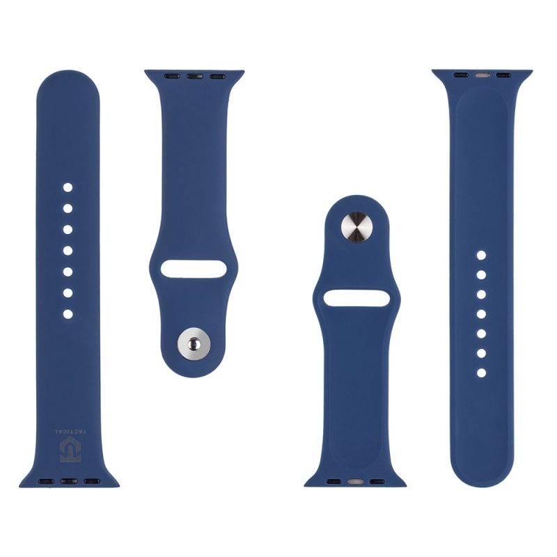 Tactical 838 Szilikon szíj Apple Watch 1/2/3/4/4/5/6/7/8/9/SE 42/44/45/45/49mm-es Apple Watch-hoz, sötétkék színű