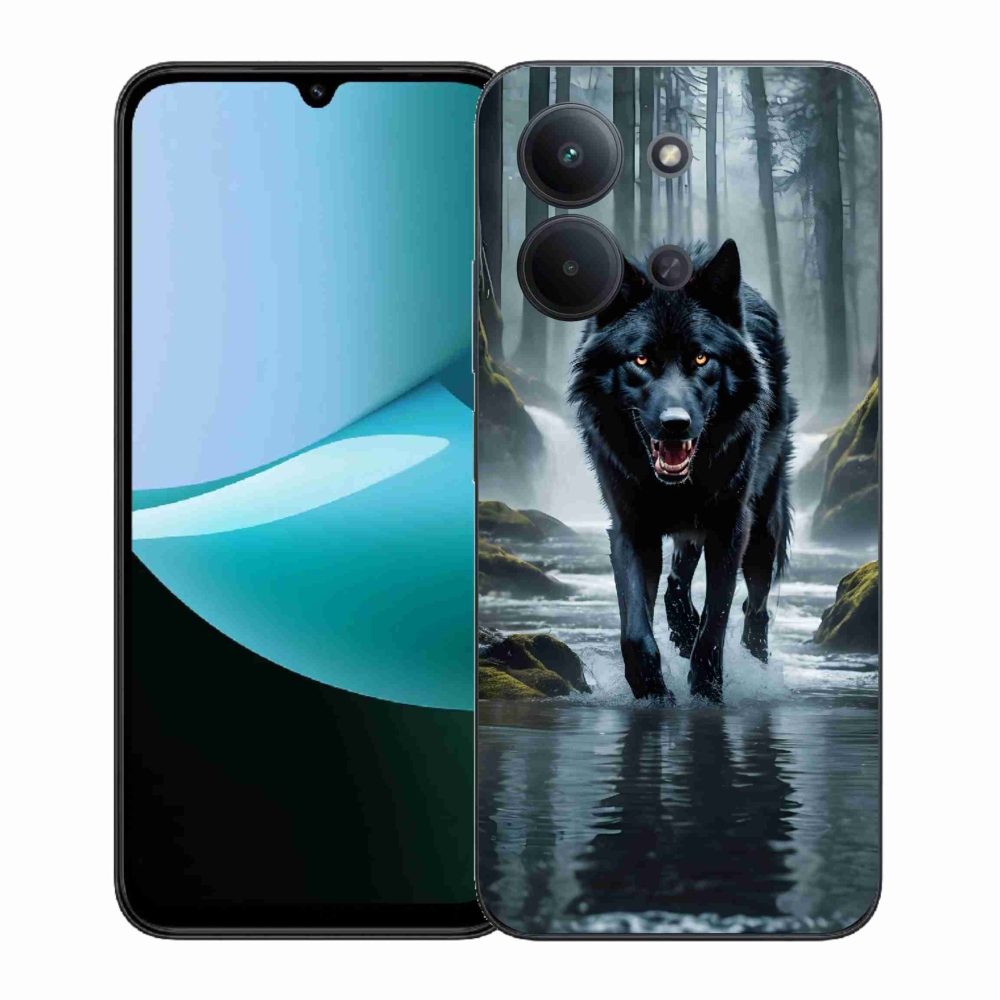 Gél borítás mmCase for Xiaomi Redmi 15C 4G (171mm)/Poco C85 4G (171mm) - fekete farkas