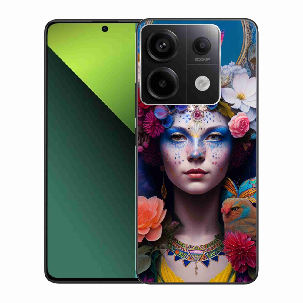 Gél borítás mmCase a Xiaomi Redmi Note 13 Pro 5G/Poco X6 5G számára - nő virágokkal