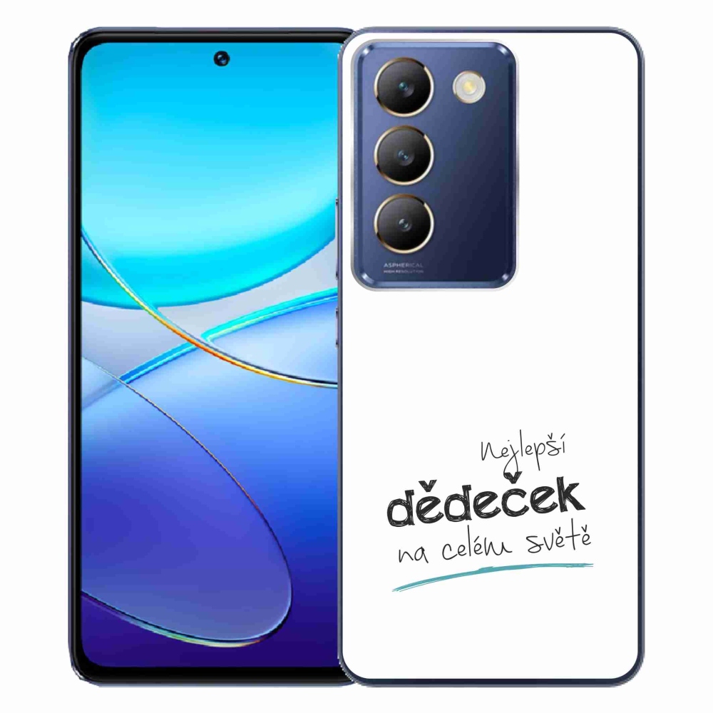 Gél borító mmCase a Vivo V40 SE 4G/5G - legjobb nagypapa 3 fehér háttérrel