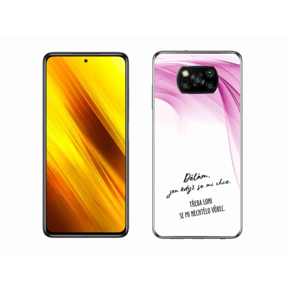 Gél borító mmCase a Xiaomi Poco X3 Pro számára - vicces szöveg 12 fehér háttér