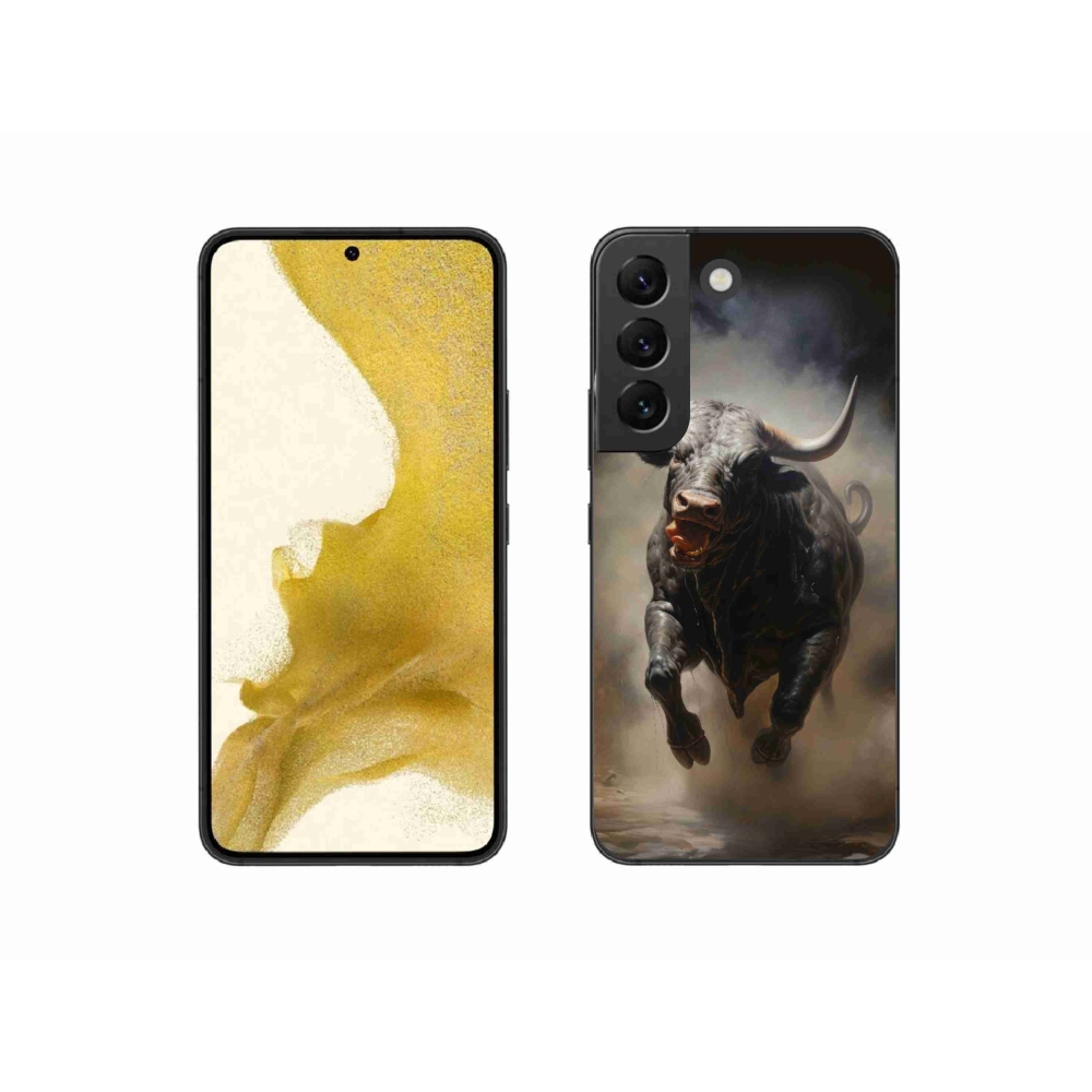 Zselés borítás mmCase Samsung Galaxy S22 5G - dühös bika számára