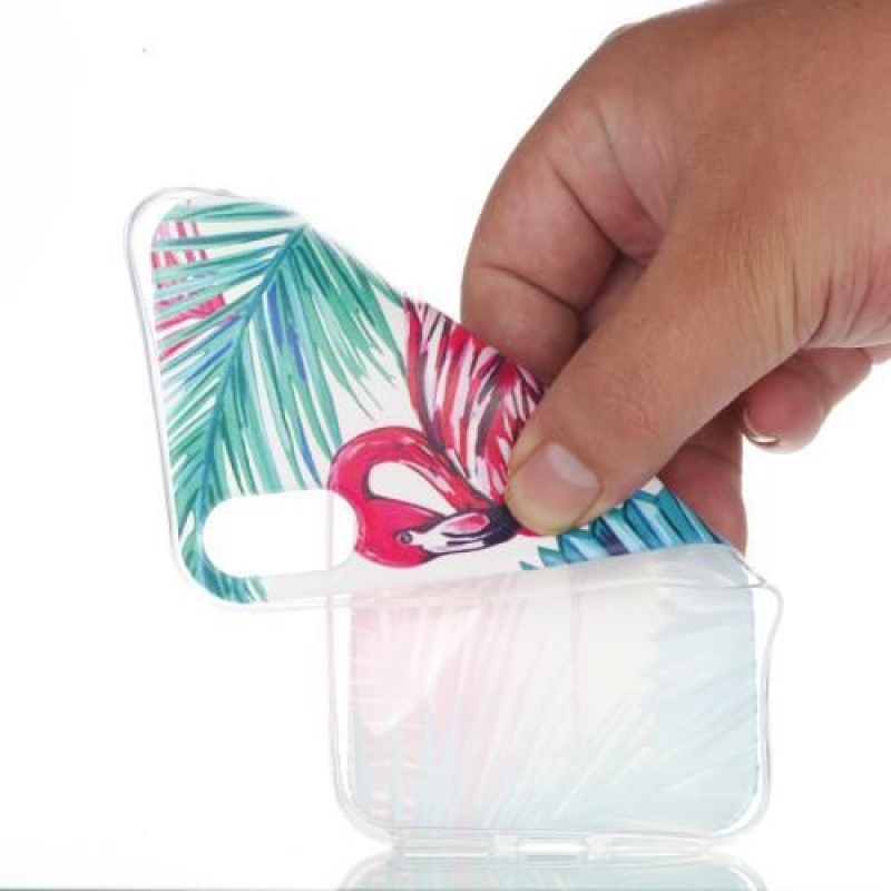 Gél tok iPhone X készülékhez - flamingó