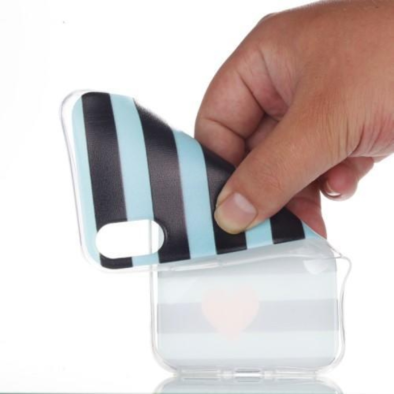 Zselés tok iPhone X készülékhez - csíkok