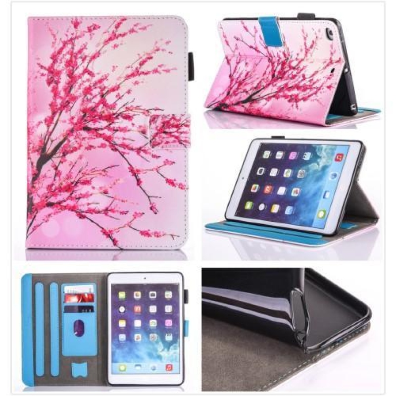 Könyvtáska iPad mini 3, iPad mini 2, iPad mini - virágzó szilva