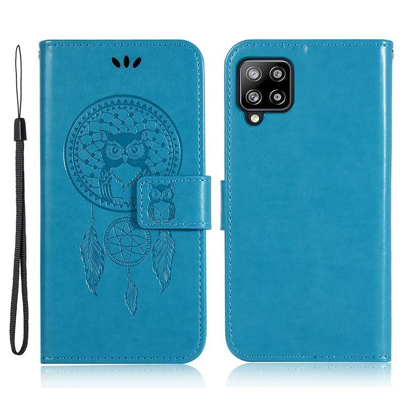 Álom PU bőr pénztárca tok Samsung Galaxy A22 4G - kék