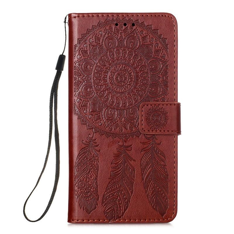 Álom PU bőr pénztárca tok Xiaomi Mi 11 - barna