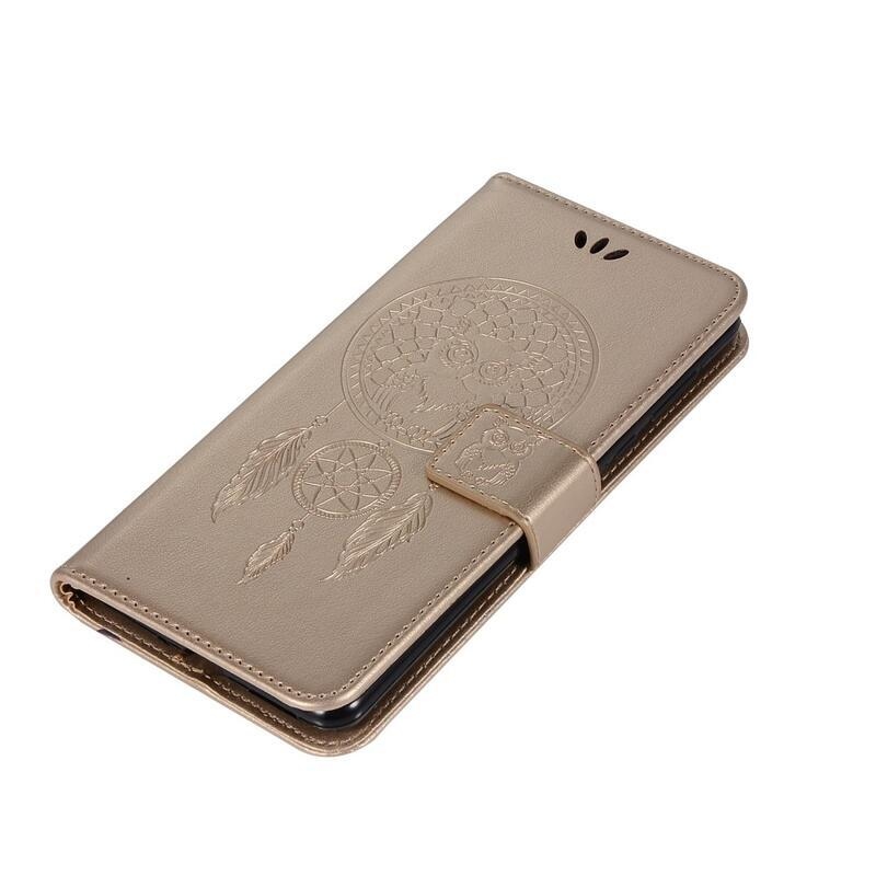 Álom PU bőr pénztárca tok Xiaomi Poco M4 Pro 4G - arany színben