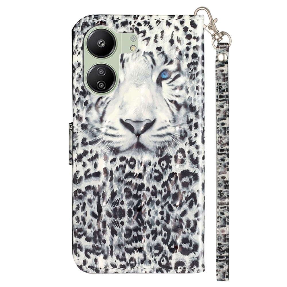 Dekorációs könyvtáska Xiaomi Poco C65/Redmi 13C - leopárd