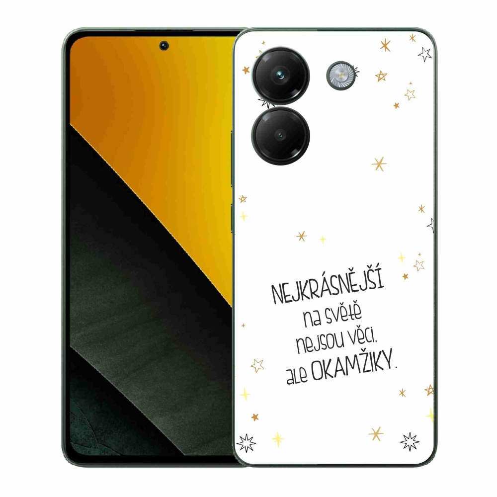 Gél borítás mmCase a Xiaomi Poco M7 Pro 5G-hez - idézem 4 fehér háttér