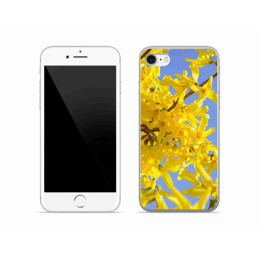 Zselés borítás mmCase iPhone SE (2020) - sárga virágok