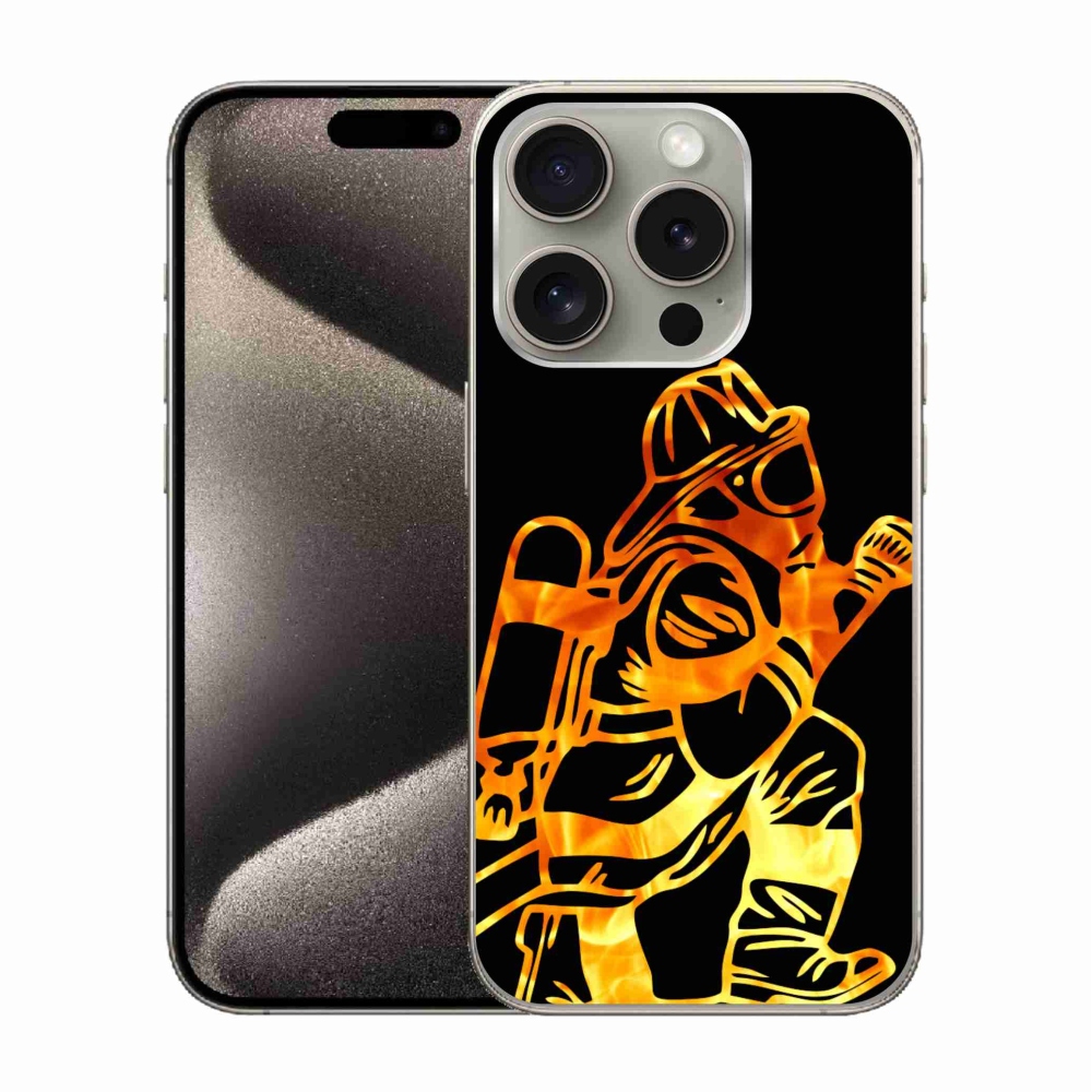 Gél borítás mmCase iPhone 15 Pro készülékhez - tűzoltó 1