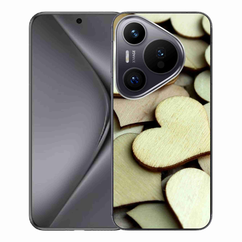 Gél borítás mmCase a Huawei Pura 70 Pro készülékhez - fából készült szívek