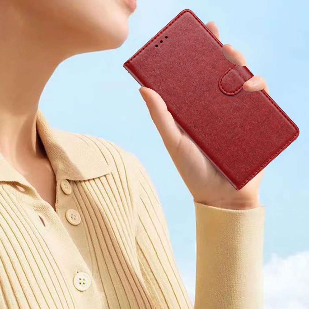 Vérrögök könyv tok Samsung Galaxy S25 Edge készülékhez - piros