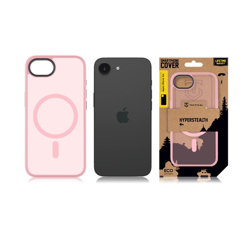 Taktikai MagForce Hyperstealth borító iPhone 16e rózsaszín párduchoz