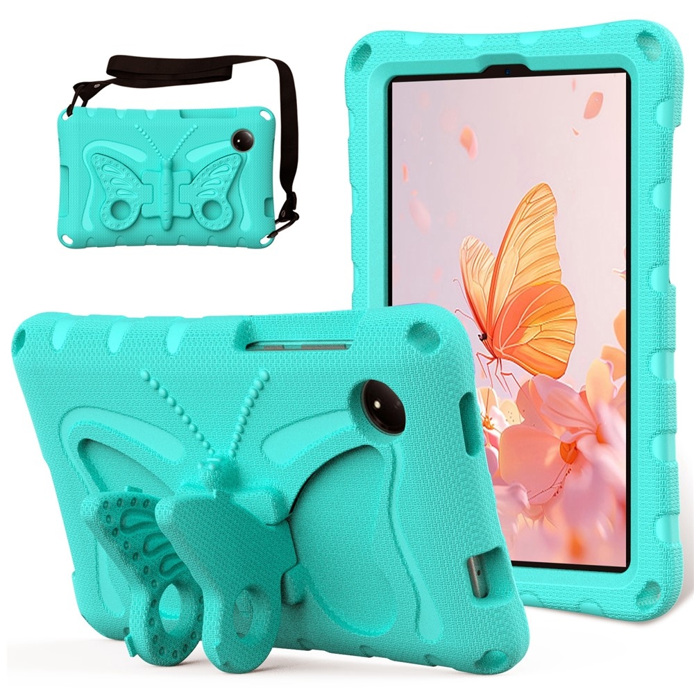 Gyerekek Pillangó EVA tartós tok pánttal Xiaomi Redmi Pad SE 8.7 tablethez - teal színű