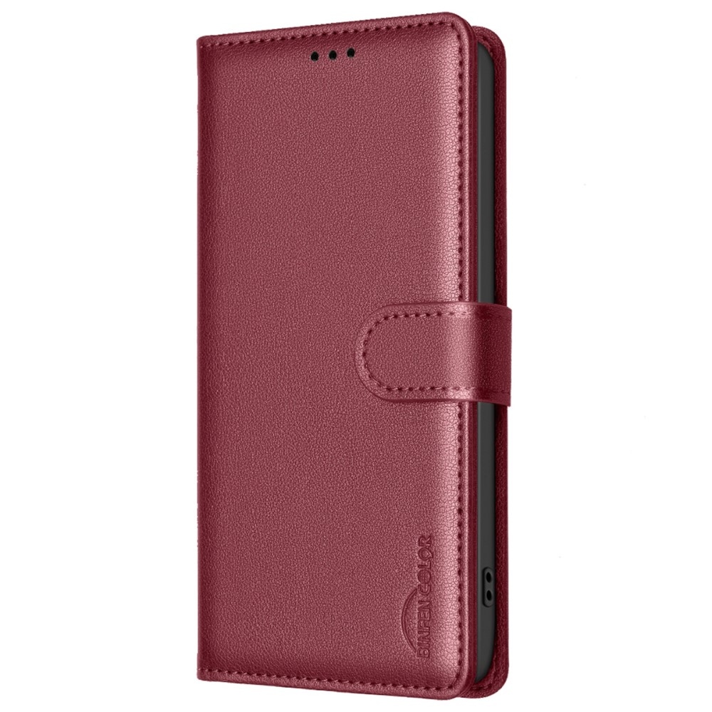 BINFEN könyvtáska Samsung Galaxy A36 5G - piros
