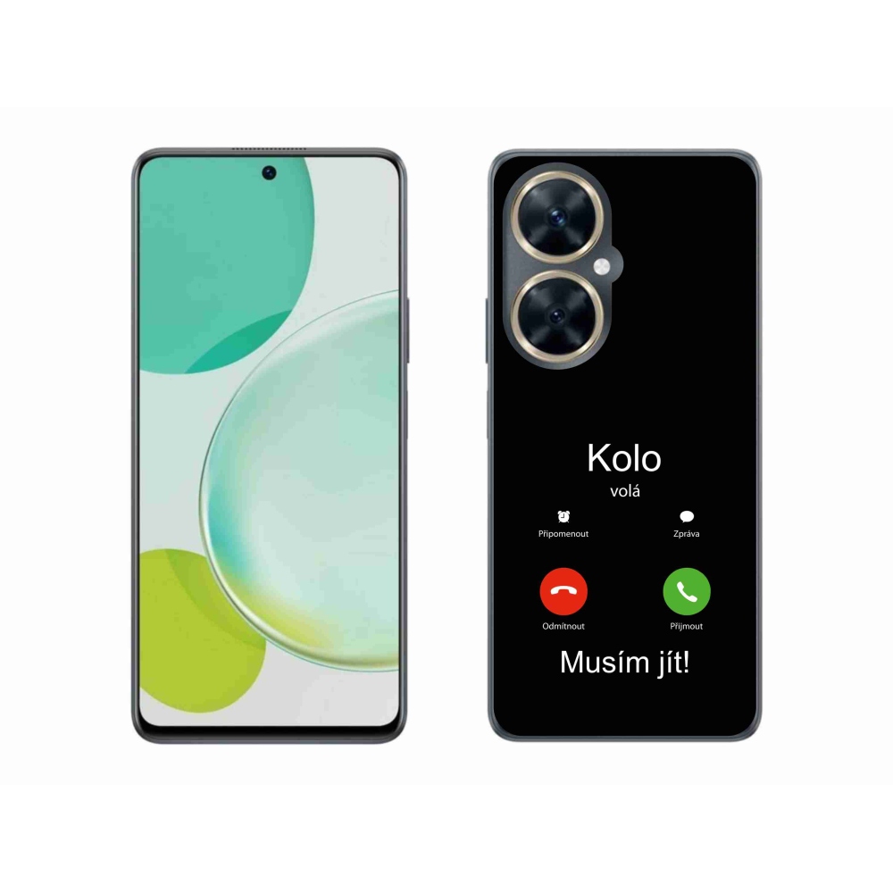 Gél borító mmCase a Huawei Nova 11i - kerek hívások fekete háttérrel