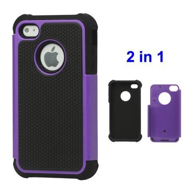 Duo tartós tok iPhone 4 és iPhone 4s készülékhez - lila