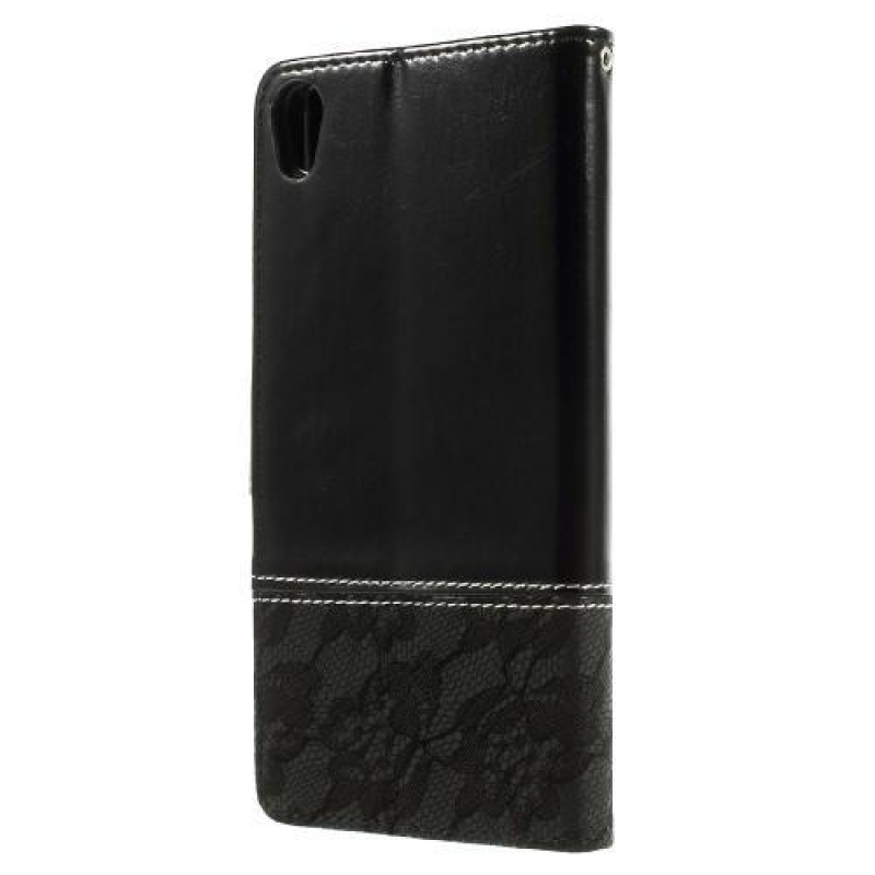 DuoColory PU bőr tok Sony Xperia XA Ultra készülékhez - fekete