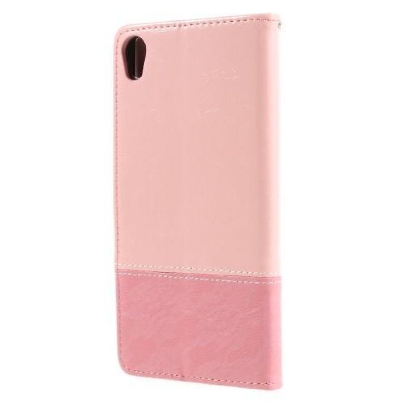 DuoColory PU bőr tok Sony Xperia XA Ultra készülékhez - rózsaszín